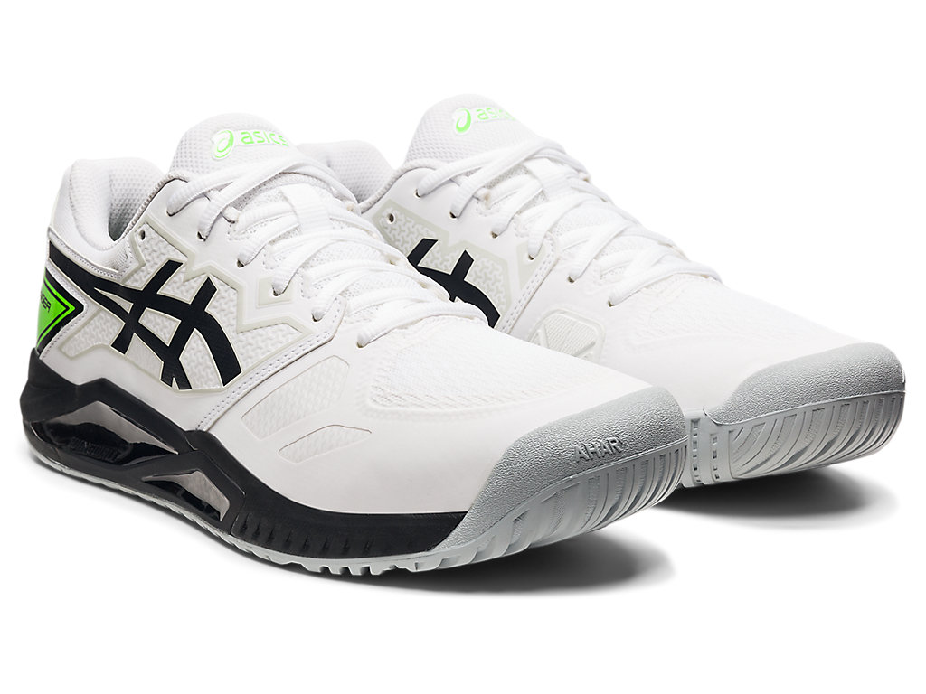 Men's Asics Gel-Challenger 13 Tennis Shoes White / Green | 9782-HIXKV