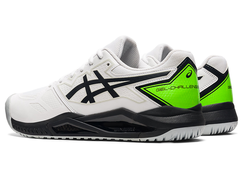 Men's Asics Gel-Challenger 13 Tennis Shoes White / Green | 9782-HIXKV