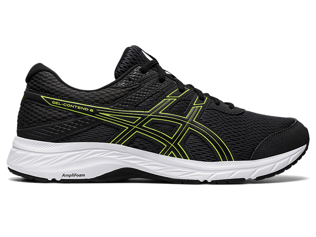 Men\'s Asics Gel-Contend 6 Walking Shoes Deep Grey / Light Green | 0189-ETPGI