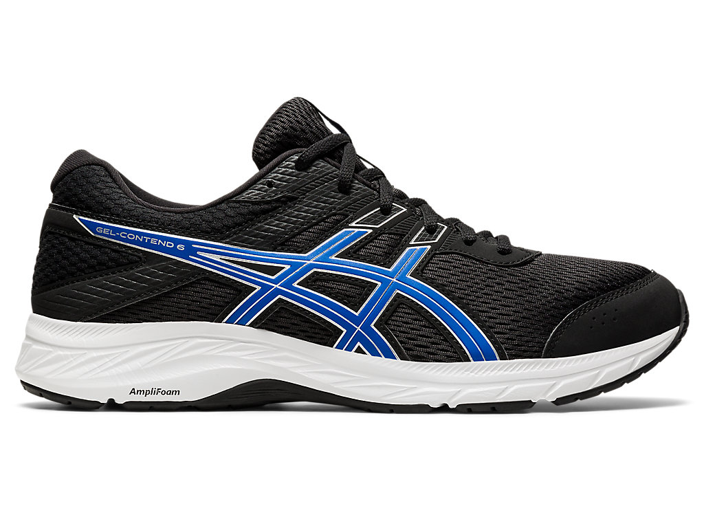 Men\'s Asics Gel-Contend 6 Walking Shoes Black / Blue | 1537-NVOTI