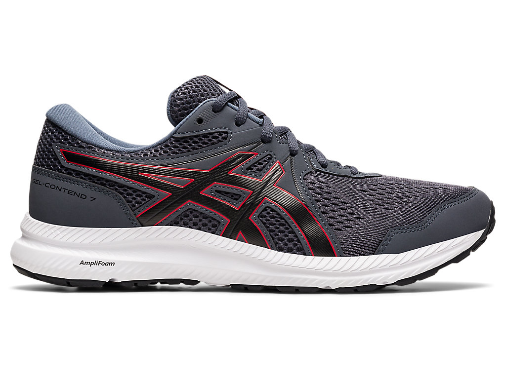 Men\'s Asics Gel-Contend 7 (4E) Walking Shoes Grey / Red | 3296-ZQVUO