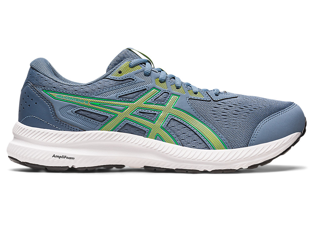 Men\'s Asics Gel-Contend 8 Running Shoes Grey Blue / Light Green | 9745-IGOME