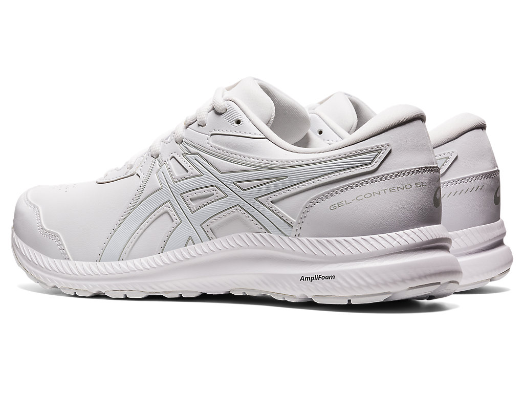 Men's Asics Gel-Contend Walker Walking Shoes White / White | 9738-IPSFW