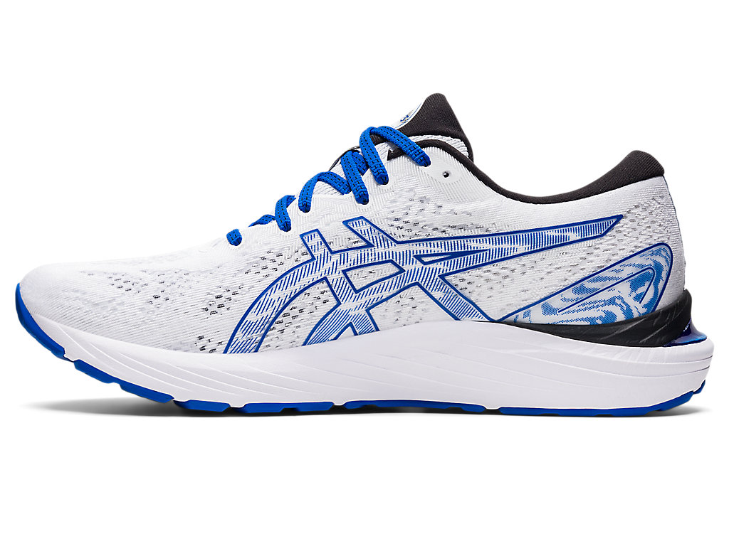 Men's Asics Gel-Cumulus 23 Running Shoes White / Blue | 9863-LBSKM