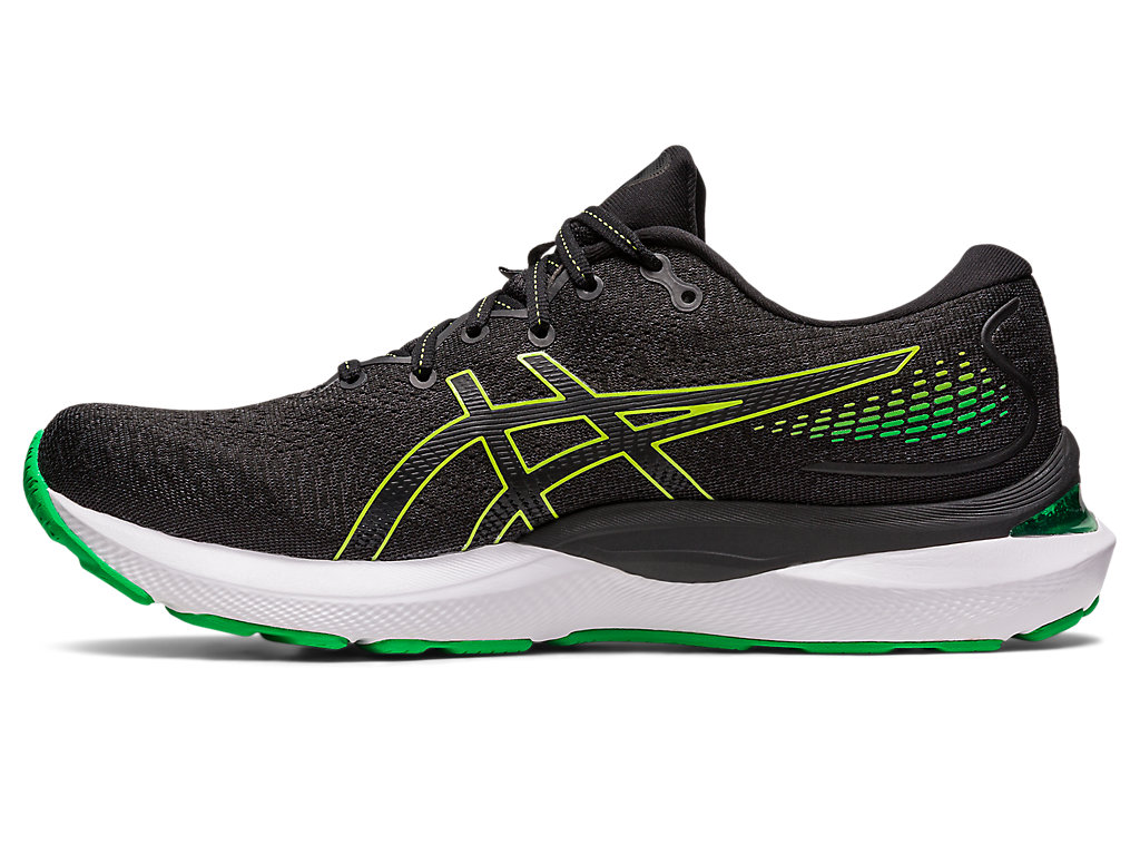 Men's Asics Gel-Cumulus 24 Running Shoes Black / Light Green | 1796-OUCYT