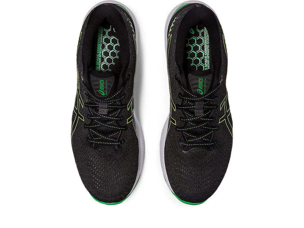 Men's Asics Gel-Cumulus 24 Running Shoes Black / Light Green | 1796-OUCYT