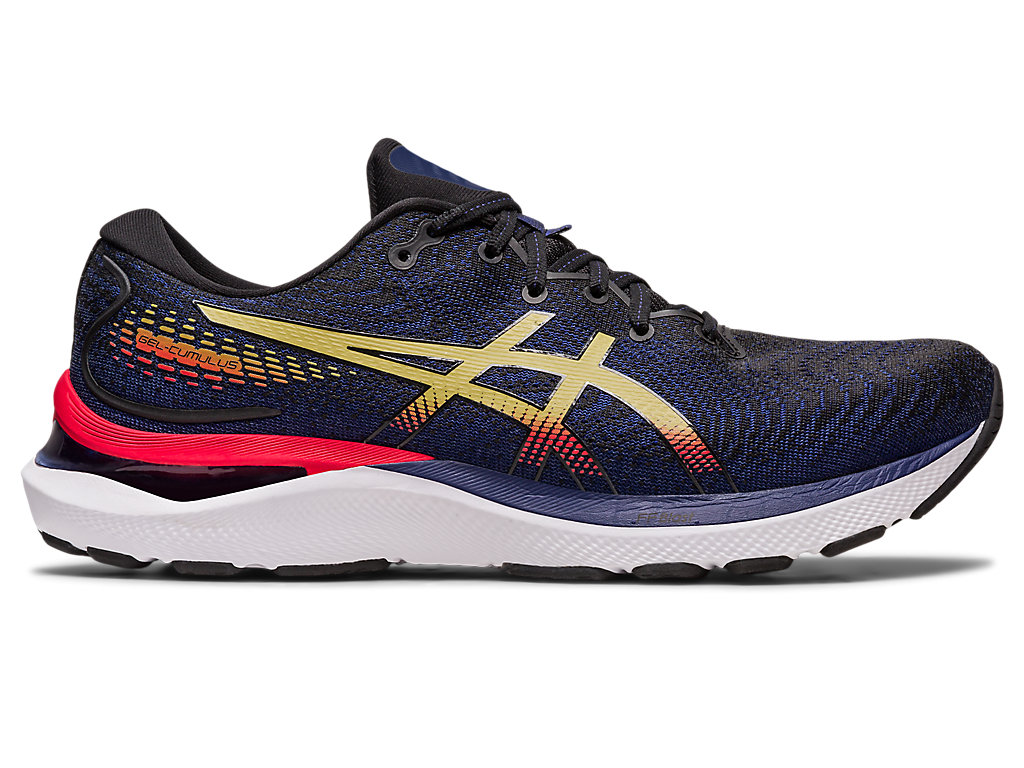 Men\'s Asics Gel-Cumulus 24 Running Shoes Black / Olive | 5942-LZCRG