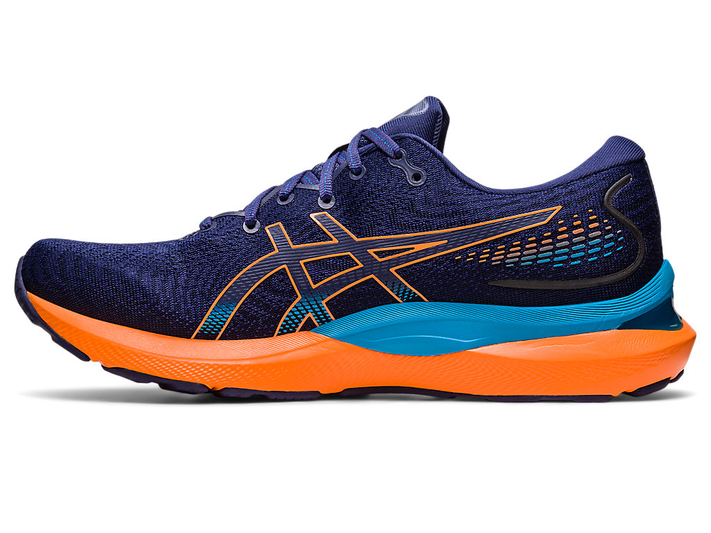 Men's Asics Gel-Cumulus 24 Running Shoes Indigo Blue / Orange | 8370-TPDWL