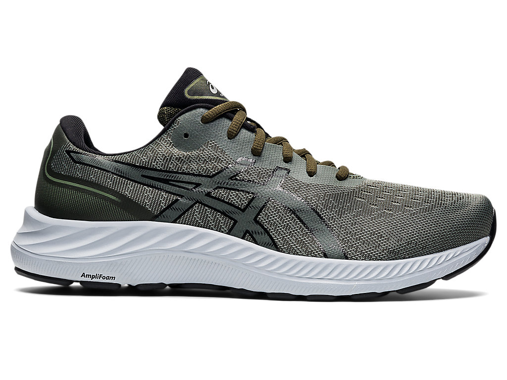 Men\'s Asics Gel-Excite 9 Walking Shoes Green / Black | 2867-ZKCAQ