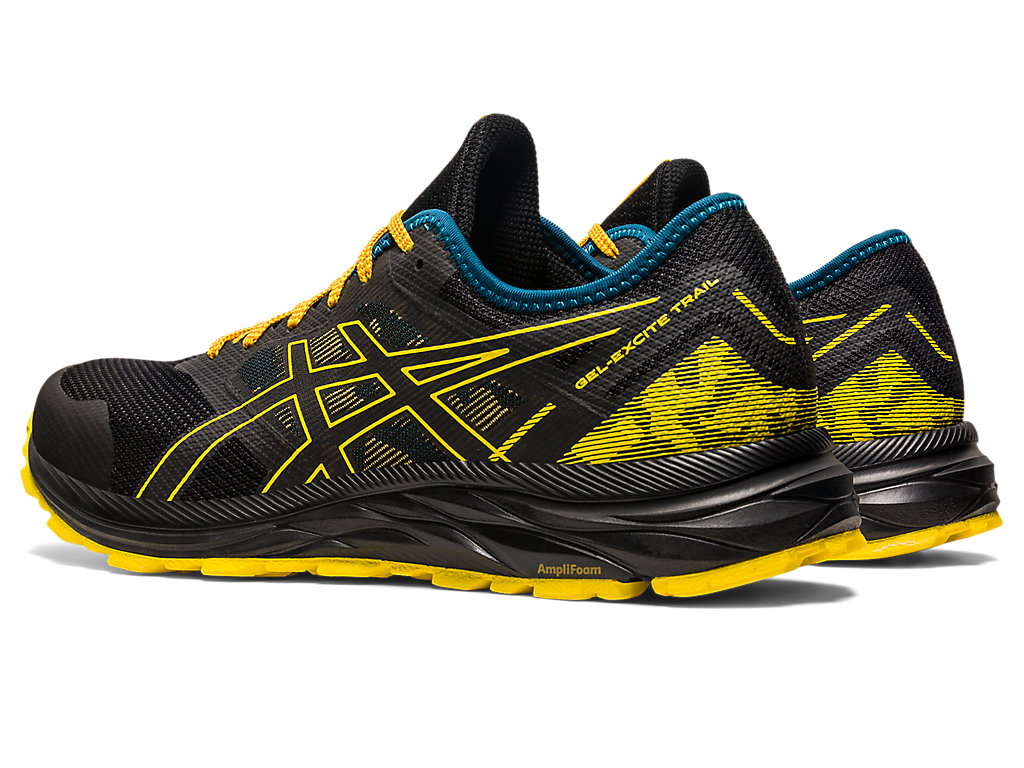 Men's Asics Gel-Excite Trail Running Shoes Black / Yellow | 9815-OEBQI