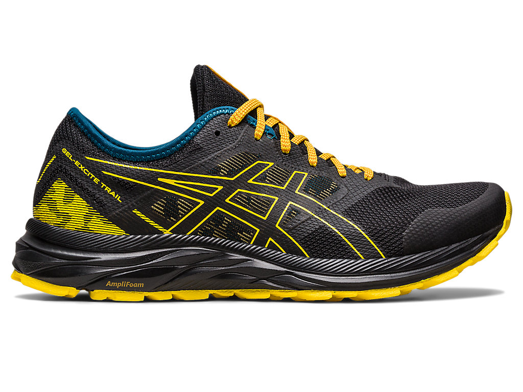 Men\'s Asics Gel-Excite Trail Running Shoes Black / Yellow | 9815-OEBQI