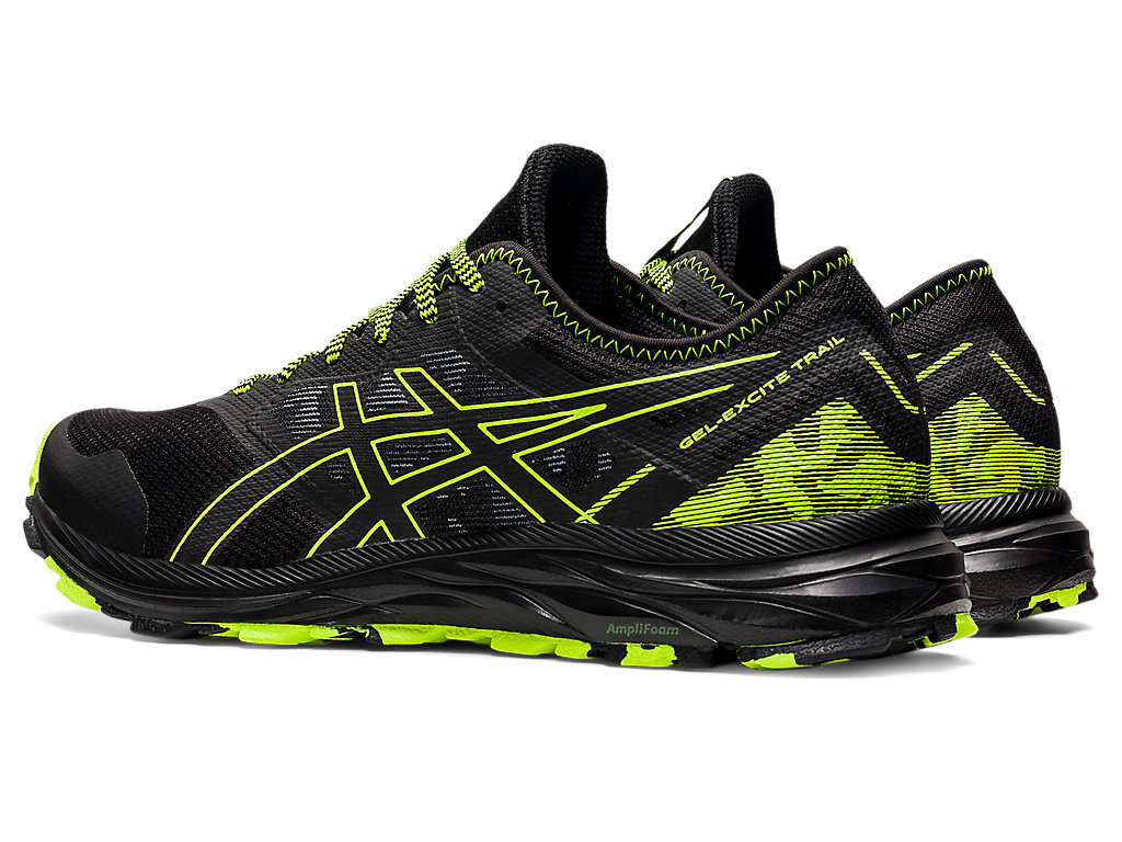 Men's Asics Gel-Excite Trail Walking Shoes Black / Green | 6038-VWMGE