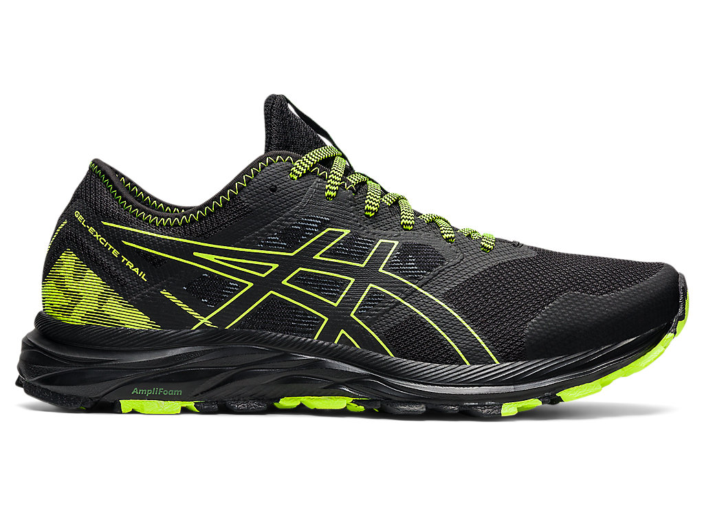 Men\'s Asics Gel-Excite Trail Walking Shoes Black / Green | 6038-VWMGE