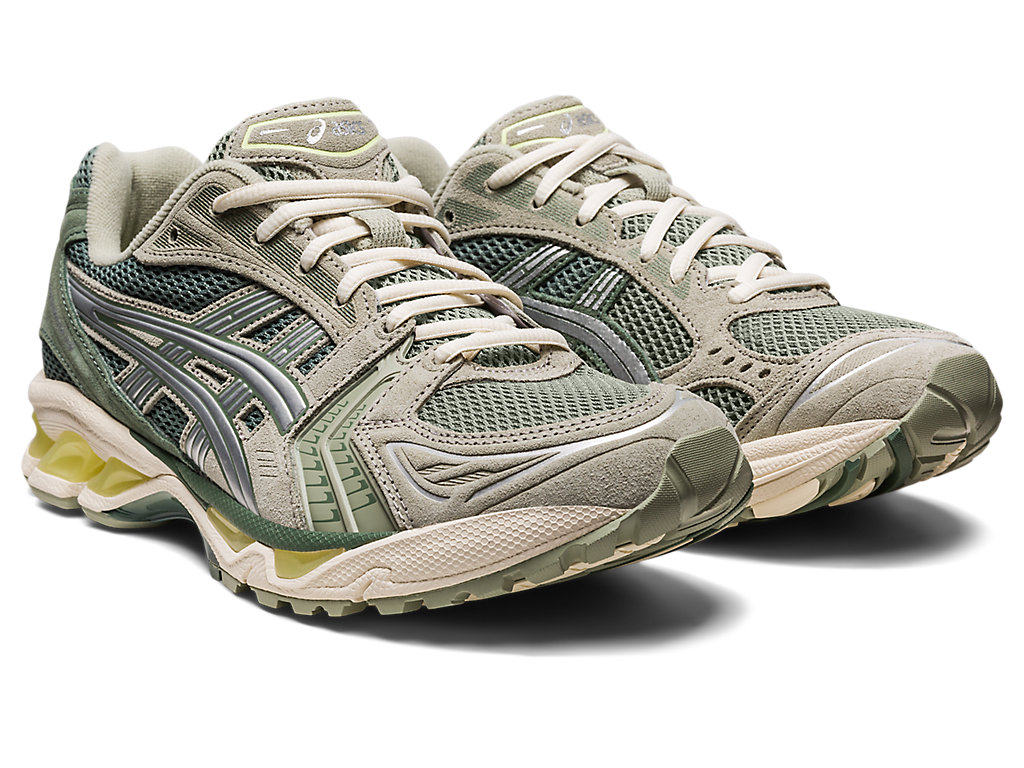 Men's Asics Gel-Kayano 14 Sneakers Olive Grey / Silver | 8436-RDVBN