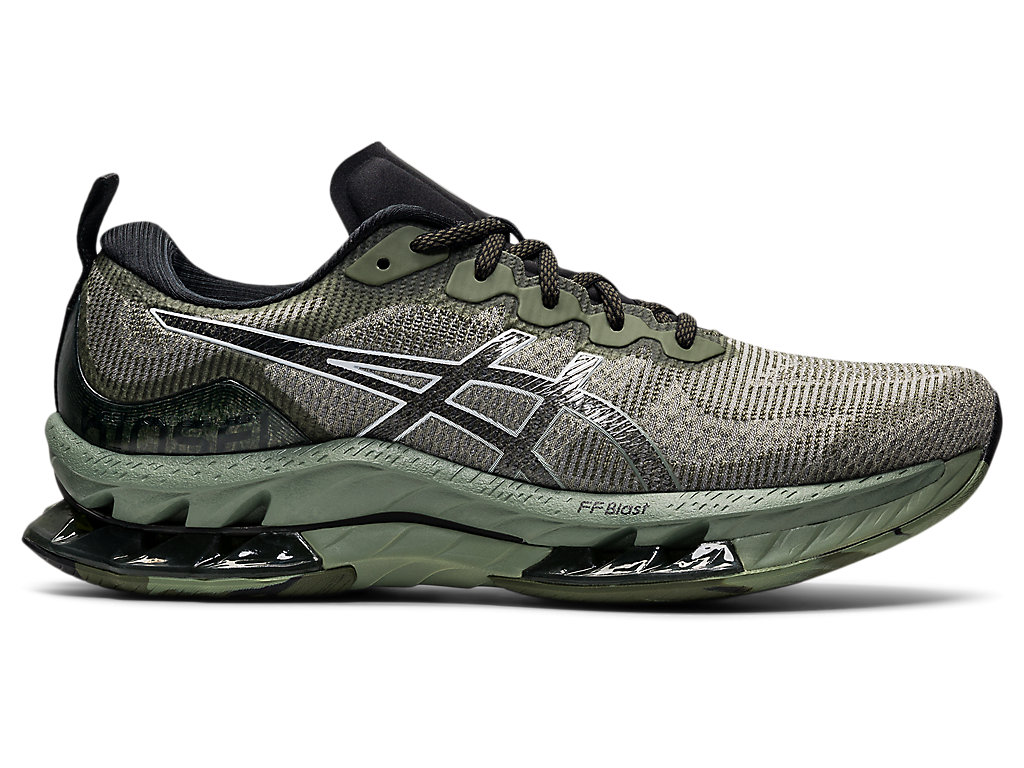 Men\'s Asics Gel-Kinsei Blast Le Running Shoes Green / White | 0718-RGXIQ