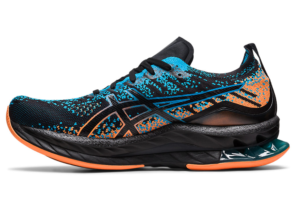 Men's Asics Gel-Kinsei Blast Running Shoes Black / Blue | 1948-GYBDI