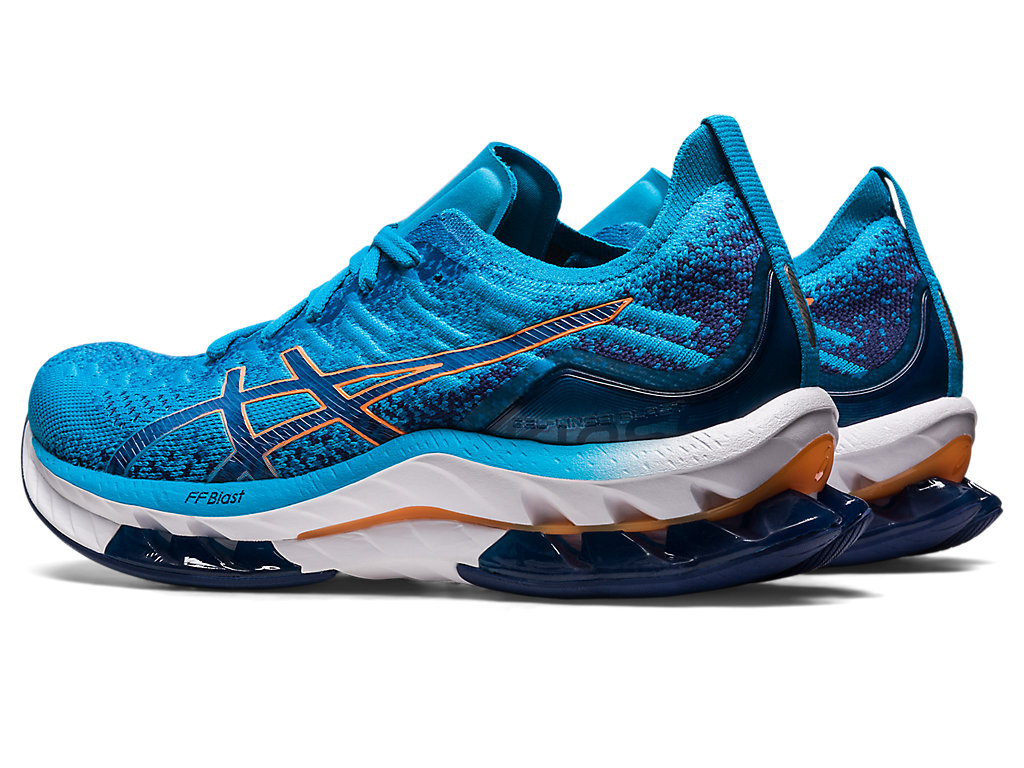 Men's Asics Gel-Kinsei Blast Running Shoes Blue / Orange Coral | 5268-RTYIM