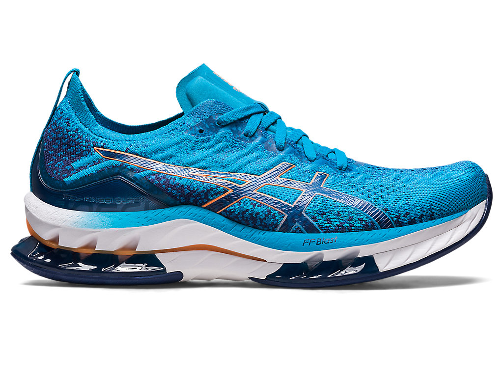 Men\'s Asics Gel-Kinsei Blast Running Shoes Blue / Orange Coral | 5268-RTYIM