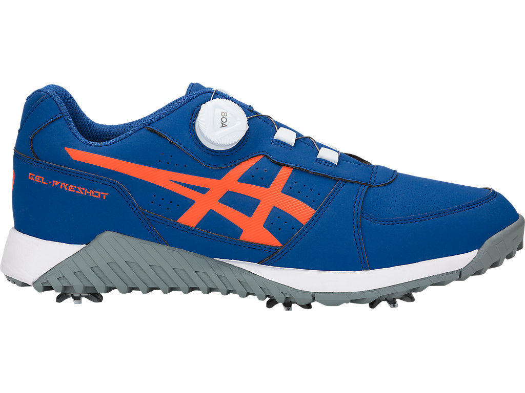 Men\'s Asics Gel-Preshot Boa Golf Shoes Royal / Orange | 9758-VQIYU