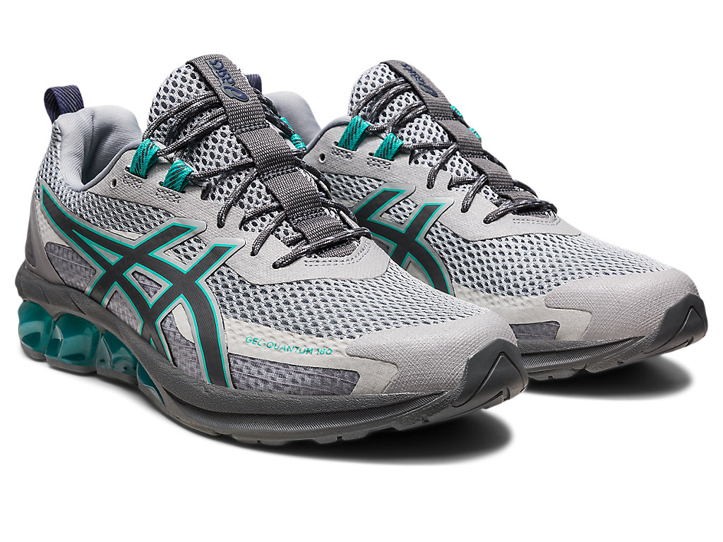 Men's Asics Gel-Quantum 180 Vii Sneakers Grey / Light Green | 0385-HLGPN