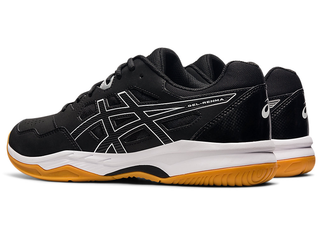 Men's Asics Gel-Renma Tennis Shoes Black / White | 3158-PSKWG