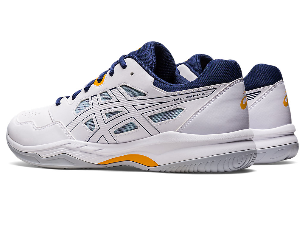 Men's Asics Gel-Renma Tennis Shoes White / Deep | 4076-PVSXT