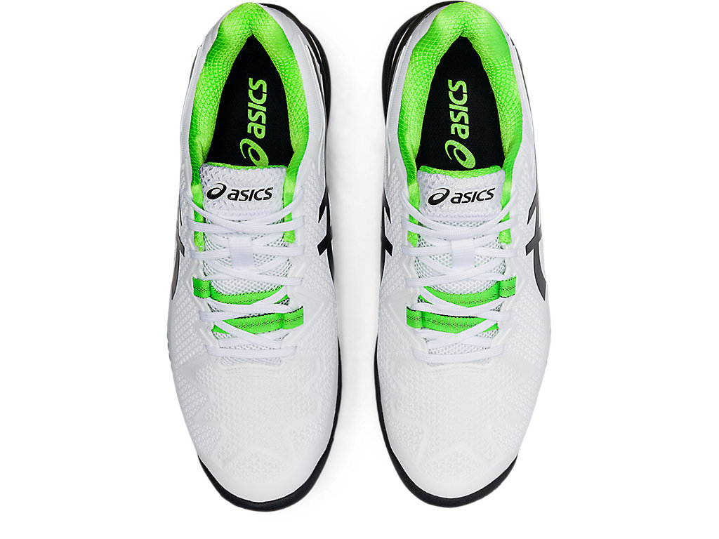 Men's Asics Gel-Resolution 8 (2E) Tennis Shoes White / Green | 7041-JENDQ