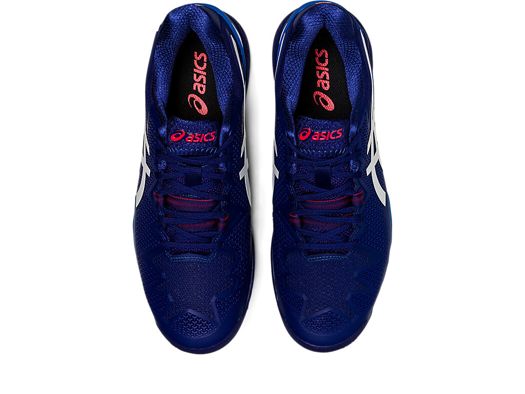 Men's Asics Gel-Resolution 8 (2E) Tennis Shoes Blue / White | 9653-SUZBJ