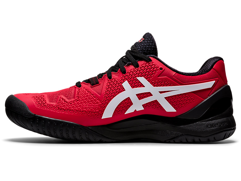 Men's Asics Gel-Resolution 8 Tennis Shoes Red / White | 2180-DCZUL