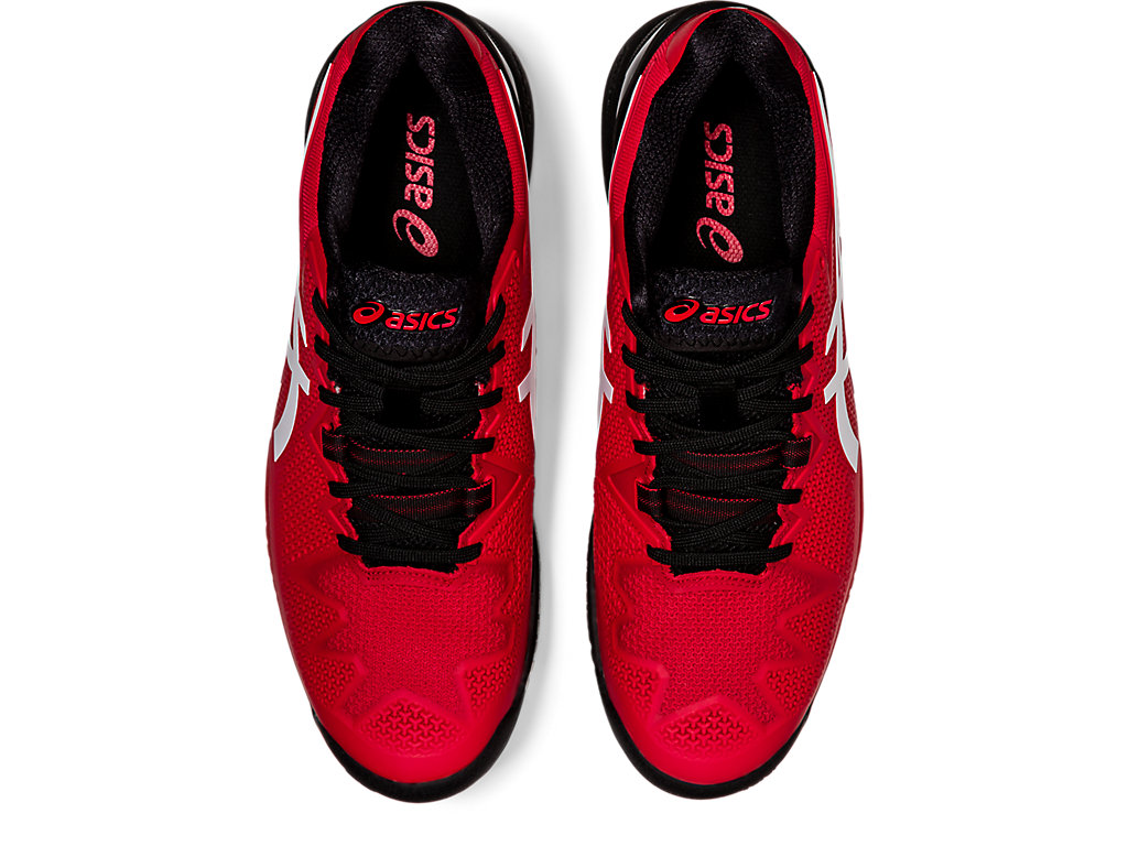 Men's Asics Gel-Resolution 8 Tennis Shoes Red / White | 2180-DCZUL