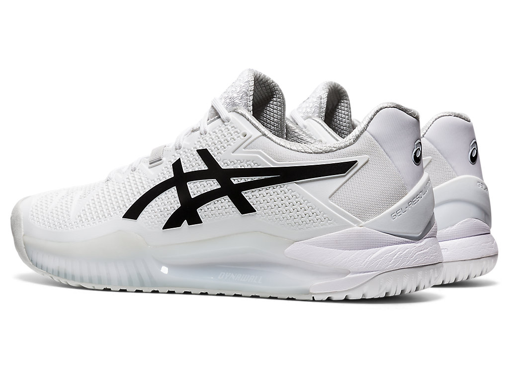 Men's Asics Gel-Resolution 8 Tennis Shoes White / Black | 5624-JIFQG