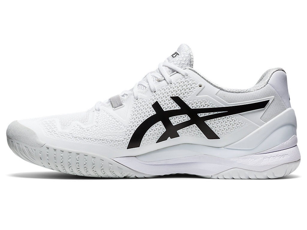 Men's Asics Gel-Resolution 8 Tennis Shoes White / Black | 5624-JIFQG