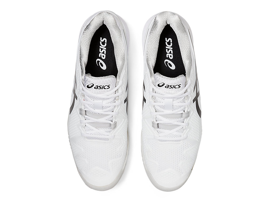 Men's Asics Gel-Resolution 8 Tennis Shoes White / Black | 5624-JIFQG