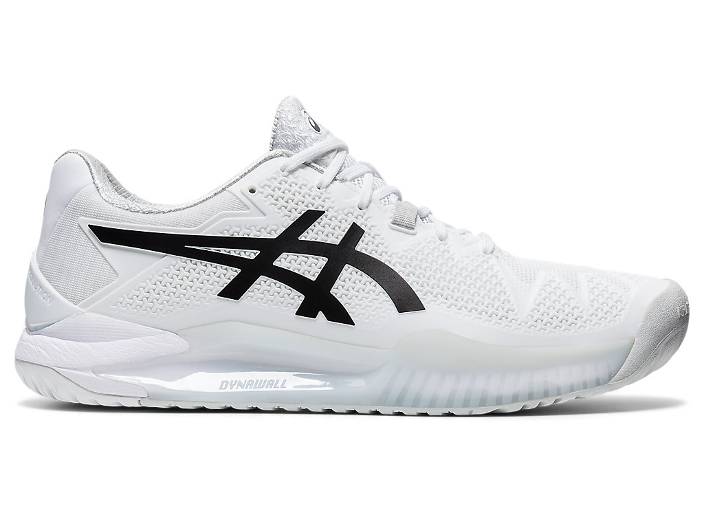 Men\'s Asics Gel-Resolution 8 Tennis Shoes White / Black | 5624-JIFQG