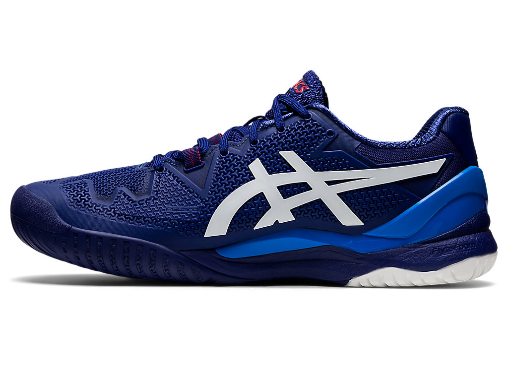 Men's Asics Gel-Resolution 8 Tennis Shoes Blue / White | 7351-XSKEA