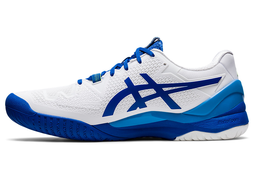 Men's Asics Gel-Resolution 8 Tennis Shoes White / Blue | 8371-KDQPL