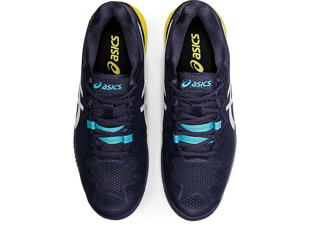 Men's Asics Gel-Resolution 8 Tennis Shoes Indigo / White | 8701-TZWIU