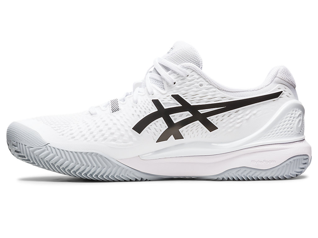 Men's Asics Gel-Resolution 9 Clay Tennis Shoes White / Black | 8976-IZHCW