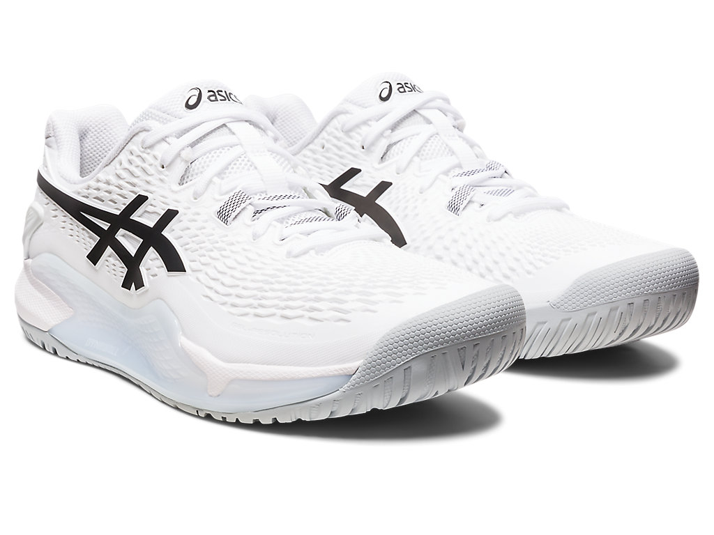 Men's Asics Gel-Resolution 9 Tennis Shoes White / Black | 6507-DPCLF