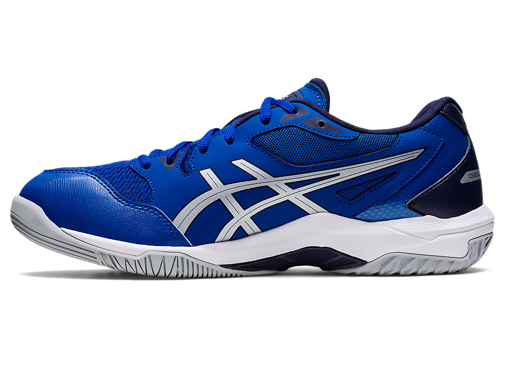 Men's Asics Gel-Rocket 10 (2E) Volleyball Shoes Blue / Silver | 9345-WLNDZ