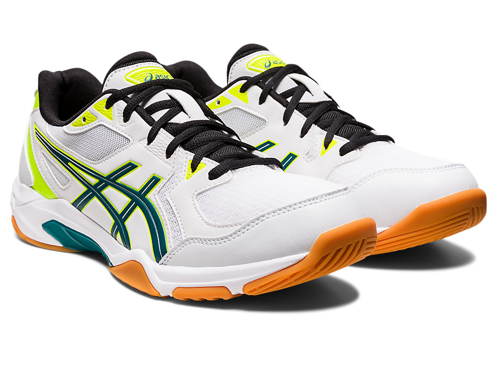 Men's Asics Gel-Rocket 10 Volleyball Shoes White / Deep Green | 6580-LMFQW