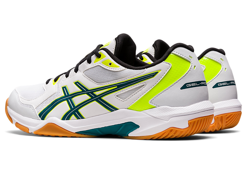 Men's Asics Gel-Rocket 10 Volleyball Shoes White / Deep Green | 6580-LMFQW