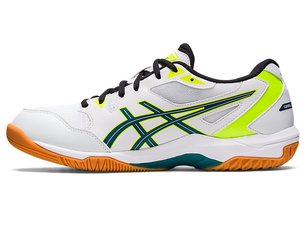 Men's Asics Gel-Rocket 10 Volleyball Shoes White / Deep Green | 6580-LMFQW