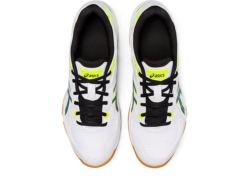 Men's Asics Gel-Rocket 10 Volleyball Shoes White / Deep Green | 6580-LMFQW