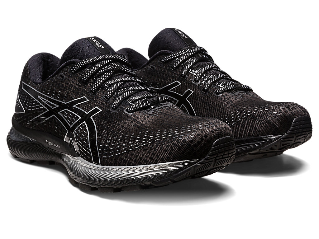 Men's Asics Gel-Saiun Running Shoes Black / Silver | 9182-FMTHL