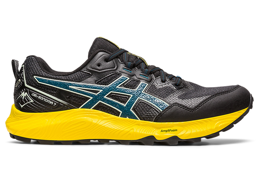 Men\'s Asics Gel-Sonoma 7 Trail Running Shoes Deep Grey / Turquoise | 1506-NQAJO