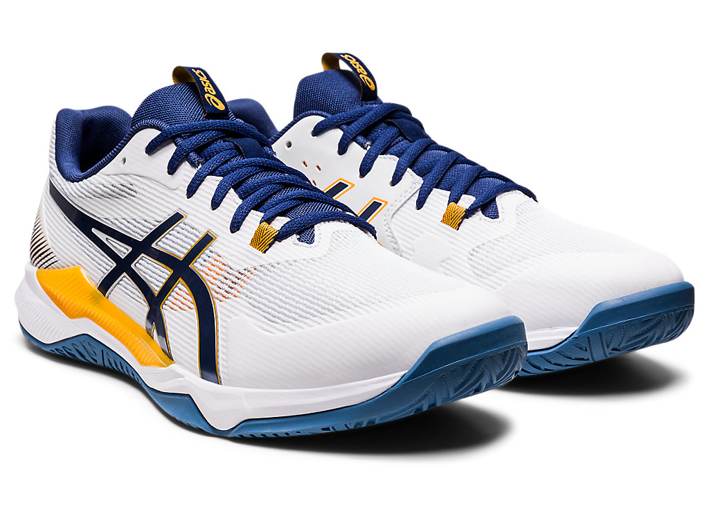 Men's Asics Gel-Tactic Volleyball Shoes White / Deep | 6723-MNOQW