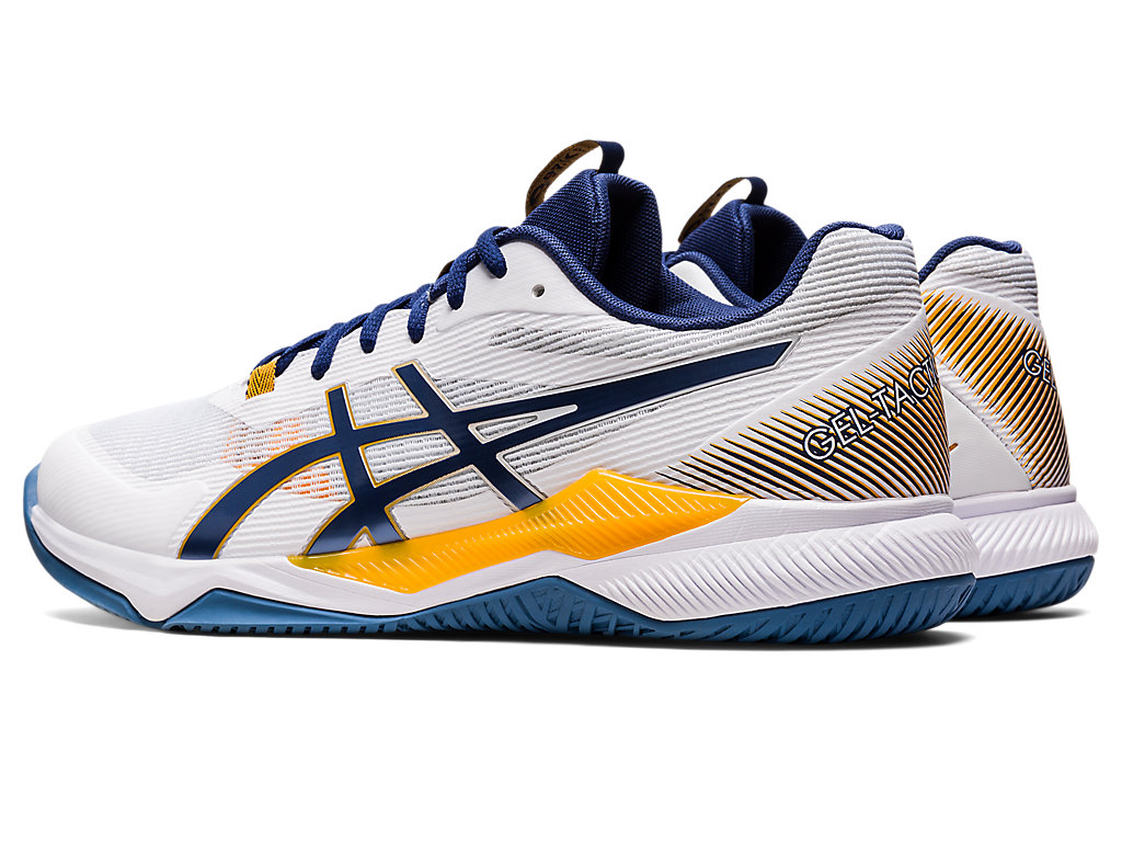 Men's Asics Gel-Tactic Volleyball Shoes White / Deep | 6723-MNOQW