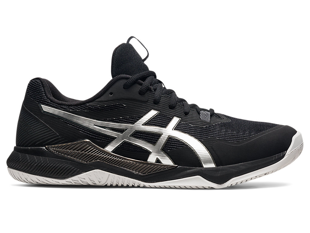 Men\'s Asics Gel-Tactic Volleyball Shoes Black / Silver | 9052-BKHWS