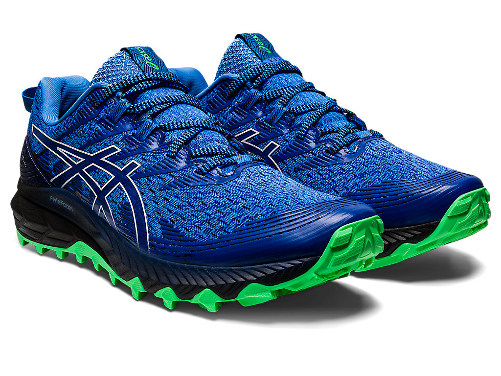 Men's Asics Gel-Trabuco 10 Trail Running Shoes Blue / White | 2457-BCGOT